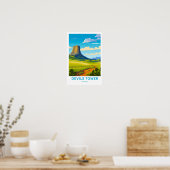 Devils Tower Wyoming Reisprint Poster (Keuken)
