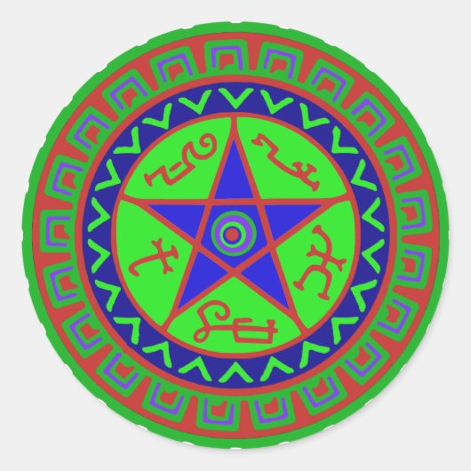 Devil's Trap Ronde Sticker (Voorkant)