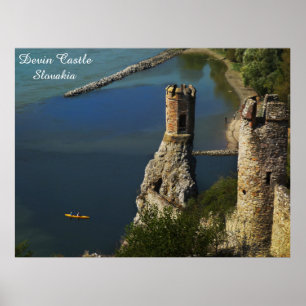 Devin Castle Slovakia Travel Maiden Tower Foto Poster
