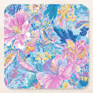 Devina Lily - Anenome Collette Square Coaster Vierkante Kartonnen Onderzetter