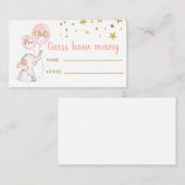 Devine combien de cartes de jeu d'éléphants roses (Devant / Derrière)