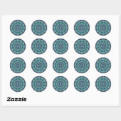 devine mandala ronde sticker (Vel)