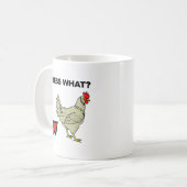 Devine quoi Cul de Poulet Mug Drôle (Devant gauche)