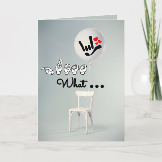 « Devine quoi… Je t'aime » – Carte d'anniversaire (Devant)