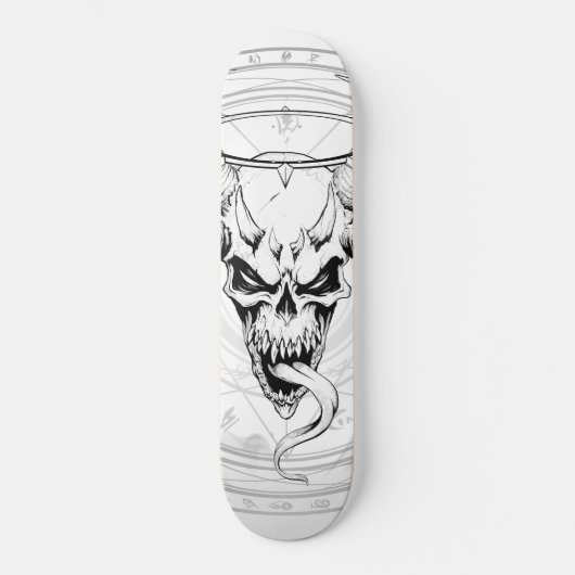 Devine Skull of Death (Wit) Skateboard (Voorkant)