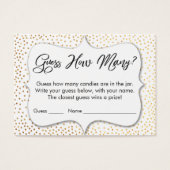 Devinez Combien ? Carte de jeu White avec Gold Con (Devant)