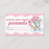 Devinez combien d'arachides carte Baby shower élép (Devant)