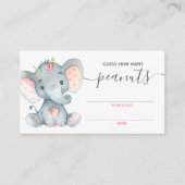 Devinez combien d'arachides éléphant Cartes de boî (Devant)