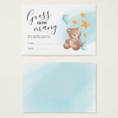 Devinez combien de Baby showers d'ours (Devant & derrière)