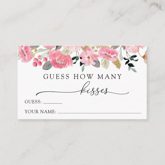 Devinez combien de baisers carte de boîtier (Devant)