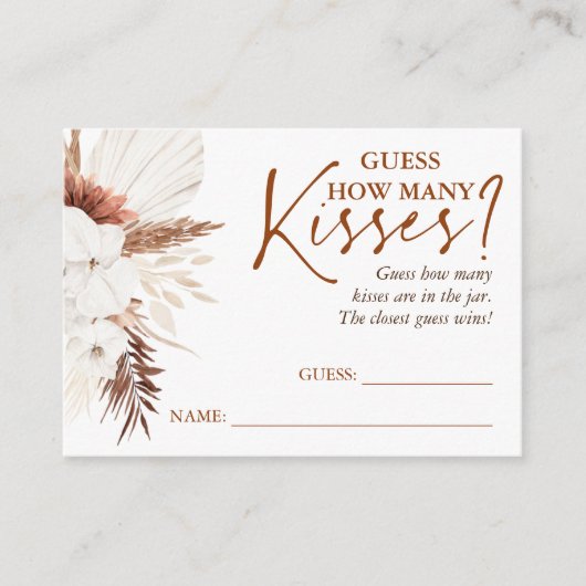 Devinez combien de baisers cartes de jeu - Terraco (Devant)