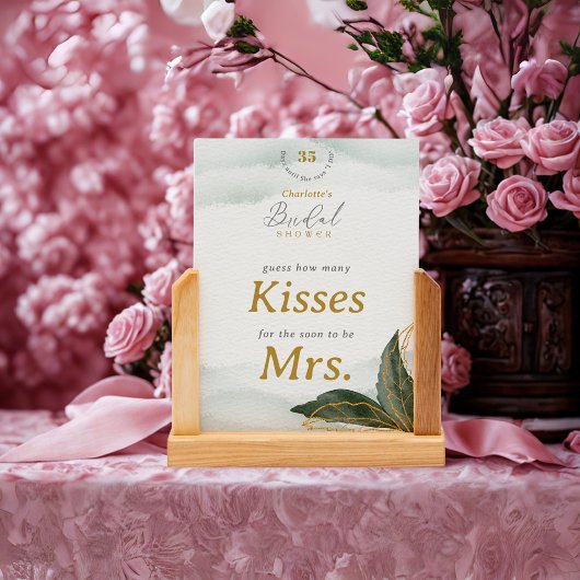 Devinez combien de baisers Fête des mariées carte