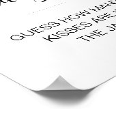 Devinez combien de baisers Fête des mariées Poster (Coin)