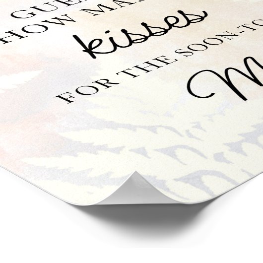 Devinez combien de baisers Fête des mariées Poster (Coin)