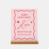 Devinez combien de baisers Jeu de douche Valentine (Recto)