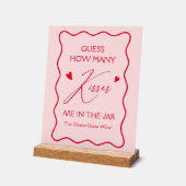 Devinez combien de baisers Jeu de douche Valentine (Angle)