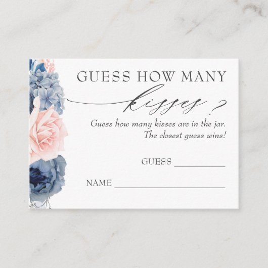 Devinez combien de baisers Pampas Grass Cartes de  (Devant)