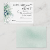 Devinez combien de baisers succulents Cartes de je (Devant / Derrière)