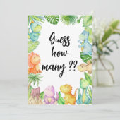 Devinez combien de carte Baby shower Dinosaur (Debout devant)
