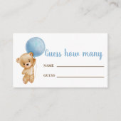 Devinez combien de carte d'ours garçon (Devant)