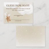 Devinez combien de cartes Baby showers d'ours en p (Devant / Derrière)