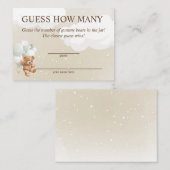 Devinez combien de cartes Baby showers Sage Teddy (Devant / Derrière)