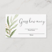 Devinez combien de cartes de baby shower en or ver (Devant)