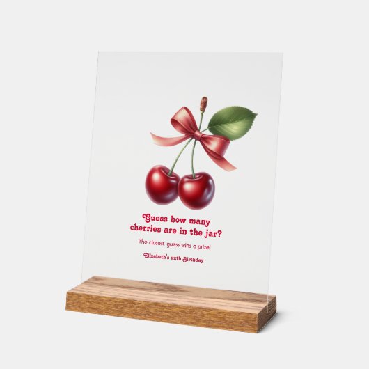 Devinez combien de cerises dans le pot ? Fête d'an (Angle)