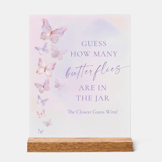 Devinez combien de papillons pour la Baby Shower p