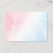 Devinez combien de Pink & Blue Watercolor Carte de (Dos)