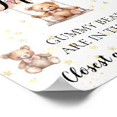 Devinez combien d'ours de gummy Baby shower Poster (Coin)