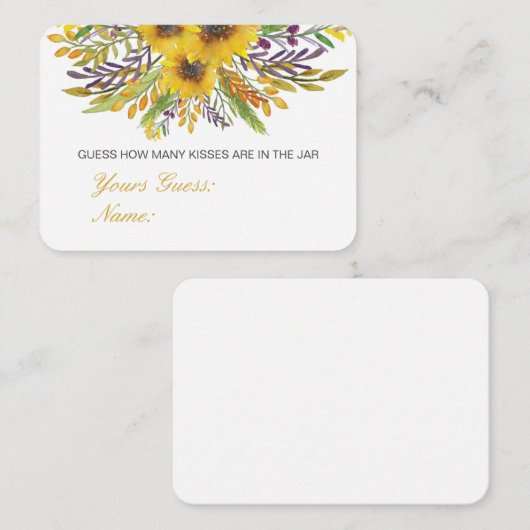 Devinez Editable Combien De Baisers, Cartes De Bon (Devant / Derrière)