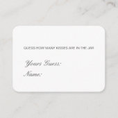 Devinez Editable Combien De Baisers, Cartes De Bon (Devant)