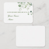 Devinez Editable Combien De Baisers, Cartes De Bon (Devant / Derrière)