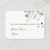 Devinez Editable Combien De Baisers, Cartes De Bon (Devant)