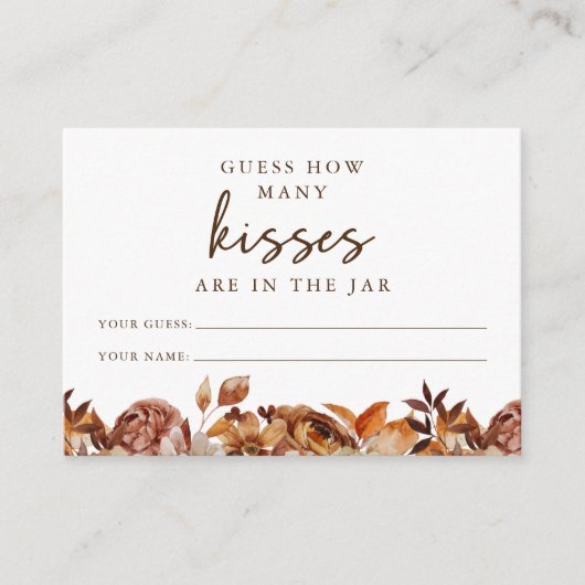 Devinez Élégant combien de cartes de baisers (Devant)