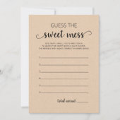 Devinez la carte de jeu de Baby shower Sweet Mess (Devant)