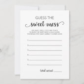 Devinez la carte de jeu de Baby shower Sweet Mess (Devant)