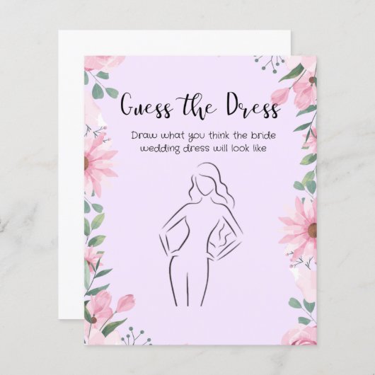 Devinez la carte de jeu robe (Devant / Derrière)