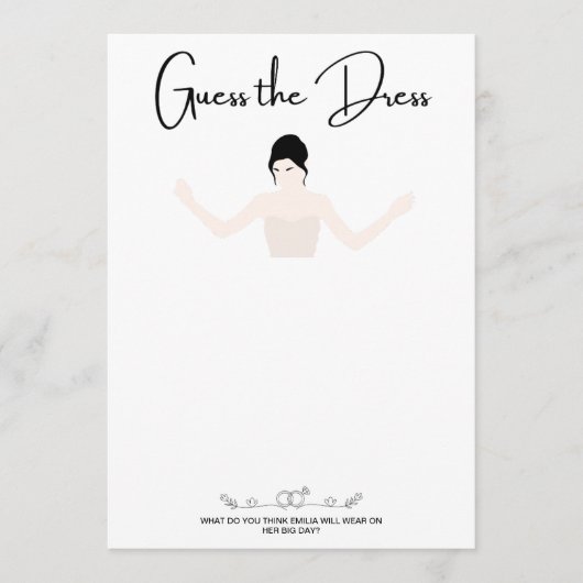 Devinez la carte des jeux de robe (Devant)