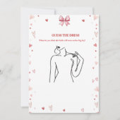 Devinez la robe de mariée jeu de baby shower carte (Devant)