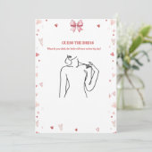 Devinez la robe de mariée jeu de baby shower carte (Debout devant)