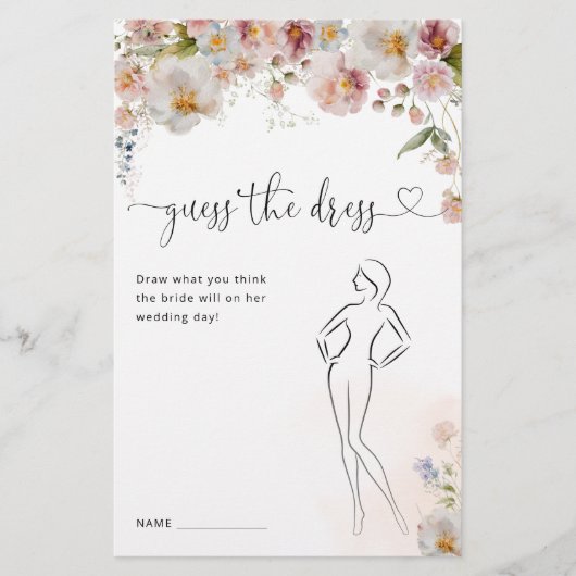 Devinez La Robe Fête des mariées Jeu Papier (Devant)