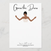 Devinez la robe nuptiale douche jeux carte (Devant)