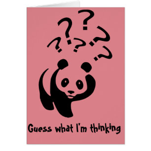 Devinez que ce que je pense le panda personnalisez