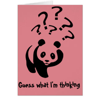 Devinez que ce que je pense le panda personnalisez