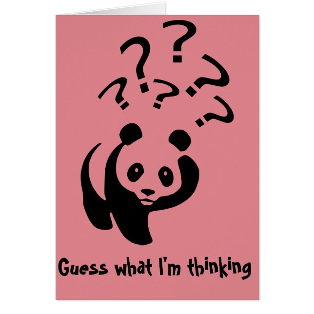 Devinez que ce que je pense le panda personnalisez (Devant)