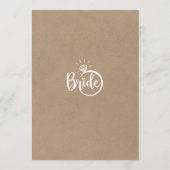 Devinez que la mariée soit une carte vestimentaire (Dos)