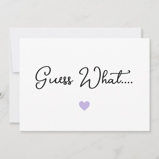 Devinez quel faire-part de grossesse pour la soeur (Devant)