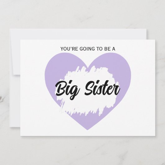 Devinez quel faire-part de grossesse pour la soeur (Dos)